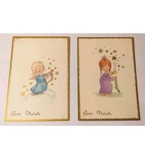 2 VECCHIE CARTOLINE ILLUSTRATE