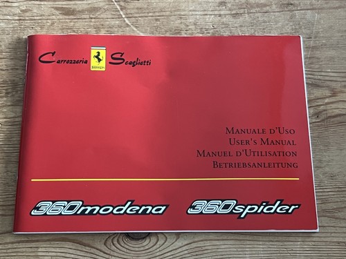 Manuale utente ferrari 360 - utente,