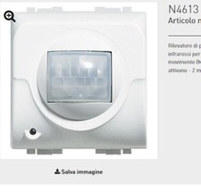 BTICINO LIGHT N4613 RIVELATORE DOPPIA TECNOLOGIA SENSORE IR + MICRONDE MW