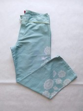 Pantaloni donna Quiksilver S, M / 40, 42 leggeri dritti gamba ampia cotone fiori