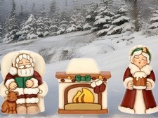 THUN NATALE  - SET BABBO e MAMMA NATALE con CAMINO 