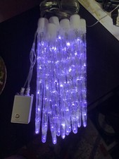 LUCI DI NATALE GHIACCIOLI LUMINOSI, NUOVI, 9 METRI CON 10 GHIACCIOLI