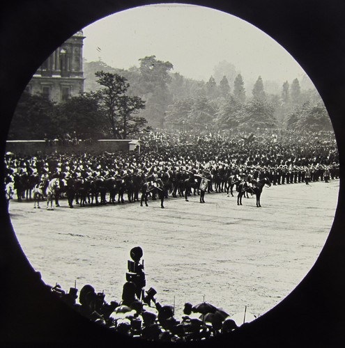 Glass magic lantern slide - glass,