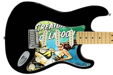 Pickguard Headstock Tremolo Skin Wrap Reskin Guitar - Black Lagoon Creature 225
