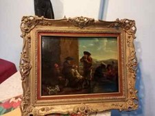 Dipinti antichi 800 oil painting on Canvas antique incisioni quadri fiamminghi