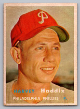 1957 TOPPS #265 HARVEY HADDIX