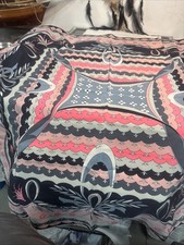 AUTHENTIC Emilio Pucci Foulard Coloré En Soie 90x90 Cm Des Années 70