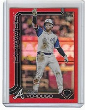 Alex Verdugo 2025 Topps Aggiornamento Red Foil Atlanta Braves /5