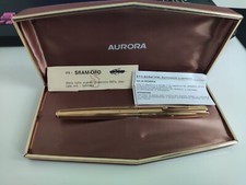 AURORA 175 SRAM - ORO stilografica Argento 925%o Placcata Oro Laminata vintage
