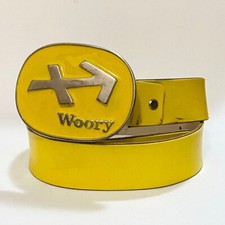 WOORY Italy Cintura Giallo Argento Designer Alternative Glam Streetwear 00s Y2K