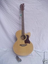 ROLING'S chitarra acustica elettrificata Jumbo F 665CEQ/N + soft bag astuccio