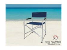 Sedia regista in alluminio blu