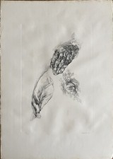 RENZO VESPIGNANI incisione vernice molle "i Rimpianti della Bella Elmiere" 1976