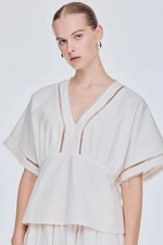 Blusa Zara scollo a V cropped