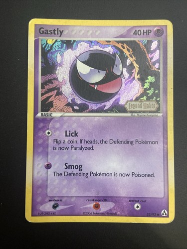 Pokemon card carta 2006 gastly - pokemon,
