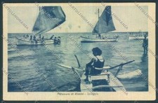 Rimini Città Barca Moscone TRACCE UMIDO cartolina ZT3091