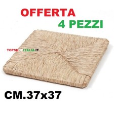 4 SEDILE SEDUTA X SEDIE CUCINA SEDIA IN PAGLIA SEGALE 37x37 ARTIGIANALE 11 2023
