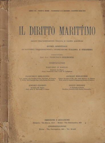 Diritto marittimo fasc 3 - diritto, 3-4