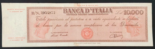 10000 lire titolo provvisorio - titolo,
