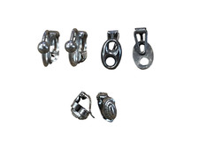 3 PAIA ORECCHINI CLIP METALLO ARGENTO BIGIOTTERIA VINTAGE ANNI 70-90 DA CM 1 A 2