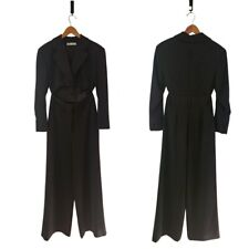 Blazer Zara nero con colletto manica lunga lunghezza intera taglio tuta donna S