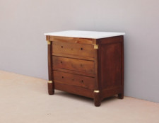 Comò cassettone st.Impero da restaurare, piano in marmo, '800 - L 93 cm!