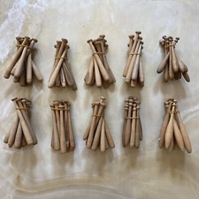 3ºLotto di 100 fuselli  d’epoca in legno per tombolo 9,5 Cm