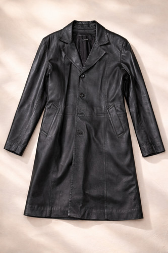 Cappotto lungo vera pelle