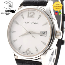 [Quasi come nuovo] Orologio Hamilton Jazz Master H323510 quadrante bianco data argento 33 mm GIAPPONE