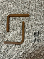 Coppia staffe angolari Mid Century moderne legno curvato teak 6” MCM parti danesi #2