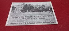CARTOLINA PUBBLICITARIA PENSIONE DI CURA PER MALATI NERVOSI ASCENZI in ROMA