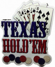 TARGA METALLO POKER TEXAS