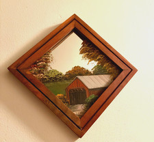 Specchio dipinto miniatura con