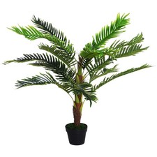 Outsunny Pianta Artificiale Palma Cycas Alta 123cm per Casa ed Esterni con Vaso