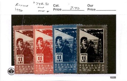 Romania francobollo 748 751 - romania,, francobollo,