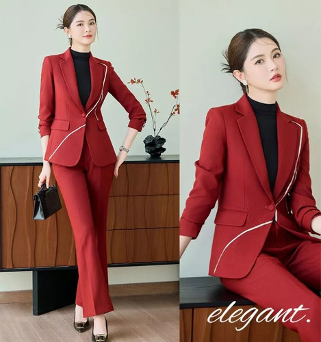 Completo rosso donna elegante - rosso,