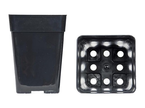 Vaso quadrato colore nero