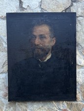 Quadro antico -Ritratto- dipinto a olio su tela