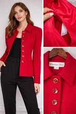 Giacca blazer lana - , rossa