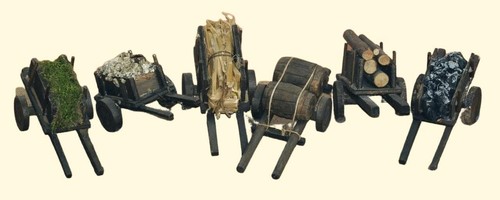 Carretto legno con - in,