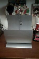 portariviste inmetallo color argento +acciaio +plexiglass modernariato vintage