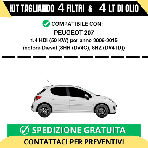 Tagliando per peugeot 207 4 - tagliando,