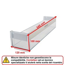 Balconcino Ripiano Portabottiglie Inferiore 540 x 120 x 100 mm Frigorifero Bosch