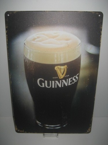 Insegna metallo birra guinness - metallo,