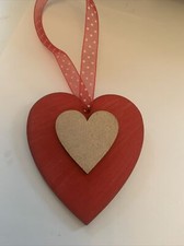 Cuore in legno rosso