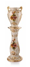 COLONNA CON VASO E FIORI IN