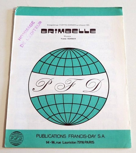 Partition vintage sheet music