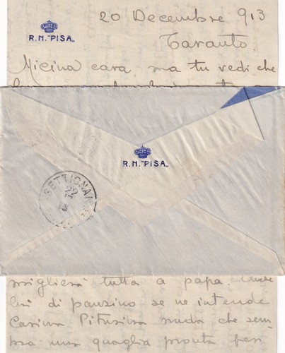 Storia postale busta marina - postale,