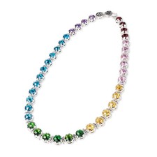 Collana tennis multicolor -
