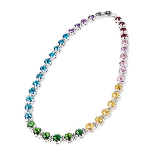 Collana tennis multicolor - ,